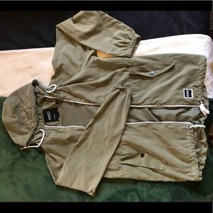 taupe green, light jacket